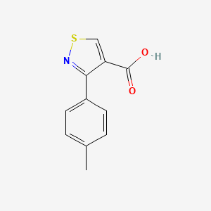 molecular formula C11H9NO2S B8722543 3-(p-Tolyl)-4-isothiazolecarboxylic acid 