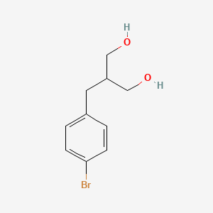 molecular formula C10H13BrO2 B8722567 2-(4-Bromo-benzyl)-propane-1,3-diol 
