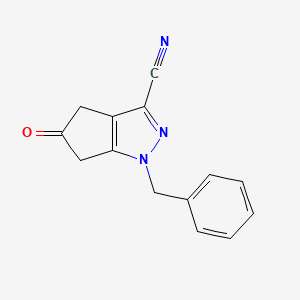 1-Benzyl-5-oxo-4,6-dihydrocyclopenta[c]pyrazole-3-carbonitrile