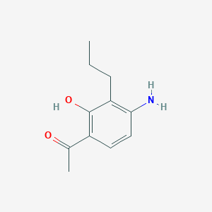 molecular formula C11H15NO2 B8722600 1-(4-Amino-2-hydroxy-3-propyl-phenyl)-ethanone 