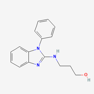 molecular formula C16H17N3O B8722638 3-[(1-Phenyl-1H-benzimidazol-2-yl)amino]propan-1-ol CAS No. 61656-13-1