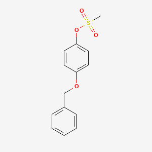 molecular formula C14H14O4S B8722642 4-(Benzyloxy)phenyl methanesulfonate 
