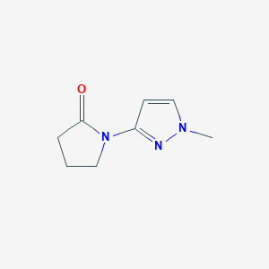 molecular formula C8H11N3O B8722675 1-(1-methyl-1H-pyrazol-3-yl)pyrrolidin-2-one 