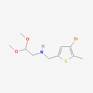 N-((4-bromo-5-methylthiophen-2-yl)methyl)-2,2-dimethoxyethanamine