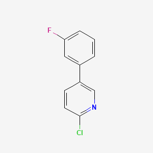 molecular formula C11H7ClFN B8722758 2-Chloro-5-(3-fluorophenyl)pyridine CAS No. 76053-49-1