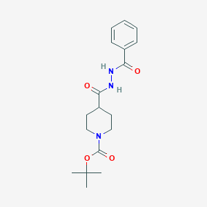 molecular formula C18H25N3O4 B8722760 Tert-butyl 4-[(2-benzoylhydrazino)carbonyl]piperidine-1-carboxylate 