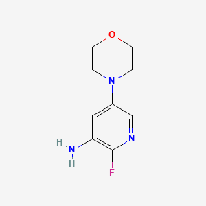 molecular formula C9H12FN3O B8722786 2-Fluoro-5-morpholinopyridin-3-amine 