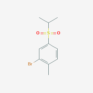 molecular formula C10H13BrO2S B8722847 2-Bromo-4-(isopropylsulfonyl)-1-methylbenzene 