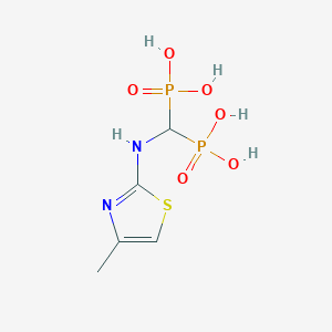 B8722871 [[(4-Methyl-1,3-thiazol-2-yl)amino]-phosphonomethyl]phosphonic acid CAS No. 118054-18-5