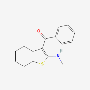 molecular formula C16H17NOS B8722884 [2-(Methylamino)-4,5,6,7-tetrahydro-1-benzothiophen-3-yl](phenyl)methanone 
