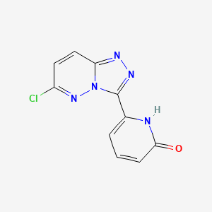 molecular formula C10H6ClN5O B8722913 6-(6-Chloro[1,2,4]triazolo[4,3-b]pyridazin-3-yl)pyridin-2(1H)-one CAS No. 596825-56-8