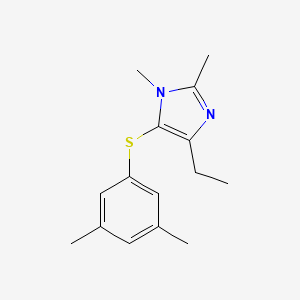 molecular formula C15H20N2S B8722928 5-(3,5-Dimethylphenylthio)-4-ethyl-1,2-dimethyl-1H-imidazole CAS No. 178978-94-4
