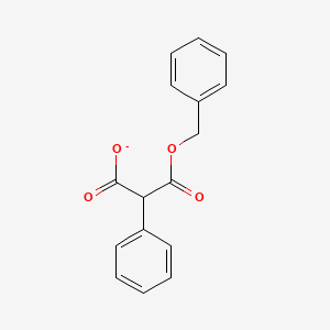molecular formula C16H13O4- B8722941 Monobenzyl 2-phenylmalonate 