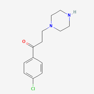 molecular formula C13H17ClN2O B8723026 1-Propanone, 1-(4-chlorophenyl)-3-(1-piperazinyl)- CAS No. 115091-01-5