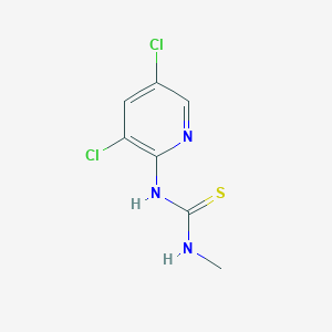 molecular formula C7H7Cl2N3S B8723032 N-(3,5-Dichloropyridin-2-yl)-N'-methylthiourea CAS No. 59180-90-4