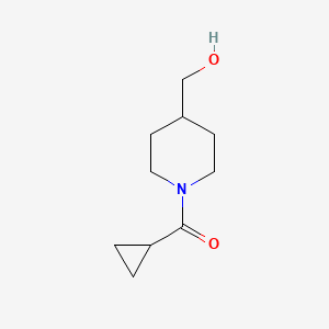 molecular formula C10H17NO2 B8723037 Methanone, cyclopropyl[4-(hydroxymethyl)-1-piperidinyl]- 