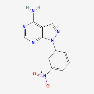 molecular formula C11H8N6O2 B8723069 1-(3-nitro-phenyl)-1H-pyrazolo[3,4-d]pyrimidin-4-ylamine CAS No. 65973-72-0