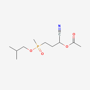 Isobutyl (3-(acetyloxy)-3-cyanopropyl)methylphosphinate
