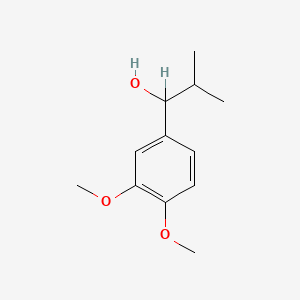 molecular formula C12H18O3 B8723100 BENZYL ALCOHOL, 3,4-DIMETHOXY-alpha-ISOPROPYL- CAS No. 67031-41-8