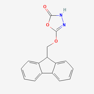 molecular formula C16H12N2O3 B8723125 5-(9H-fluoren-9-ylmethoxy)-3H-1,3,4-oxadiazol-2-one CAS No. 250280-31-0