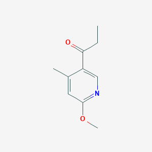 molecular formula C10H13NO2 B8723166 1-(6-Methoxy-4-methyl-pyridin-3-yl)-propan-1-one 