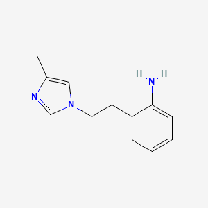 molecular formula C12H15N3 B8723197 2-[2-(4-Methyl-1H-imidazol-1-yl)ethyl]aniline CAS No. 892393-31-6