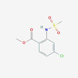 molecular formula C9H10ClNO4S B8723205 Methyl 4-chloro-2-(methylsulphonylamino)benzoate 