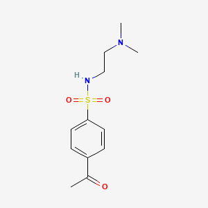 molecular formula C12H18N2O3S B8723216 4-acetyl-N-(2-dimethylaminoethyl)benzenesulfonamide 