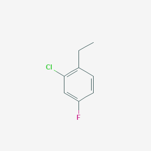 molecular formula C8H8ClF B8723224 2-Chloro-1-ethyl-4-fluorobenzene 