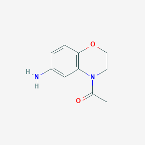 molecular formula C10H12N2O2 B8723228 1-(6-Amino-2,3-dihydro-4H-1,4-benzoxazin-4-yl)ethan-1-one CAS No. 120711-97-9