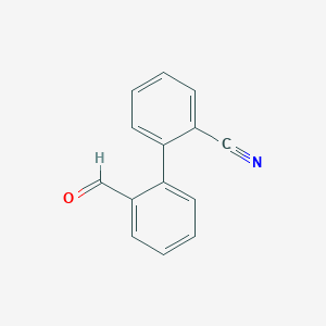 molecular formula C14H9NO B8723284 2'-Formylbiphenyl-2-carbonitrile CAS No. 25460-07-5