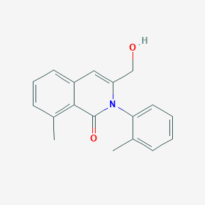 molecular formula C18H17NO2 B8723288 3-(Hydroxymethyl)-8-methyl-2-(2-methylphenyl)-1,2-dihydroisoquinolin-1-one 