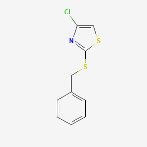 molecular formula C10H8ClNS2 B8723295 2-(Benzylsulfanyl)-4-chloro-1,3-thiazole CAS No. 89501-95-1