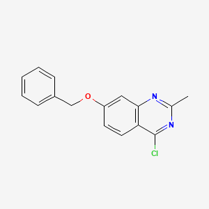 molecular formula C16H13ClN2O B8723320 7-Benzyloxy-4-chloro-2-methyl-quinazoline CAS No. 646450-93-3