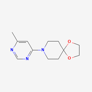 molecular formula C12H17N3O2 B8723368 8-(6-Methylpyrimidin-4-yl)-1,4-dioxa-8-azaspiro[4.5]decane 
