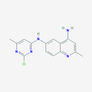 N6-(2-Chloro-6-methylpyrimidin-4-yl)-2-methylquinoline-4,6-diamine