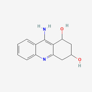 molecular formula C13H14N2O2 B8723410 1,3-Acridinediol, 9-amino-1,2,3,4-tetrahydro- CAS No. 144290-97-1