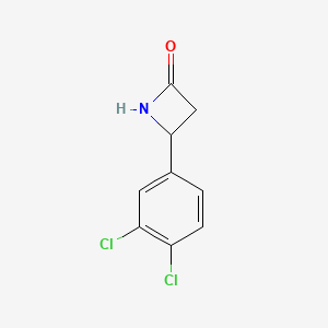 molecular formula C9H7Cl2NO B8723424 4-(3,4-Dichlorophenyl)-2-azetidinone 