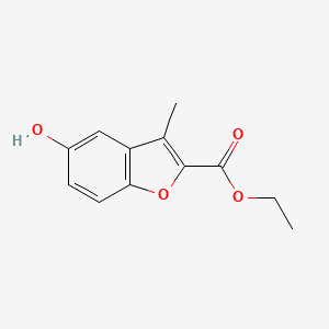 molecular formula C12H12O4 B8723464 Ethyl 5-hydroxy-3-methyl-1-benzofuran-2-carboxylate CAS No. 82039-85-8