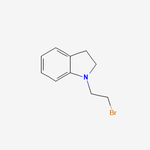 molecular formula C10H12BrN B8723477 1-(2-bromoethyl)-2,3-dihydro-1H-indole 