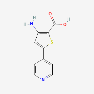 molecular formula C10H8N2O2S B8723486 3-Amino-5-(pyridin-4-yl)thiophene-2-carboxylic acid 