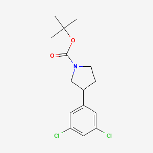 molecular formula C15H19Cl2NO2 B8723496 Tert-butyl 3-(3,5-dichlorophenyl)pyrrolidine-1-carboxylate 