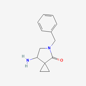 molecular formula C13H16N2O B8723551 7-Amino-5-benzyl-5-azaspiro[2.4]heptan-4-one 