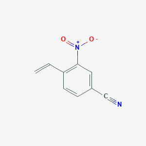 molecular formula C9H6N2O2 B8723613 Benzonitrile, 4-ethenyl-3-nitro- CAS No. 501931-56-2