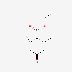 molecular formula C12H18O3 B8723665 Ethyl 2,6,6-trimethyl-4-oxocyclohex-2-ene-1-carboxylate CAS No. 23068-96-4