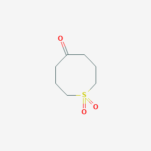 molecular formula C7H12O3S B8723712 Thiocan-5-one 1,1-dioxide CAS No. 36165-02-3