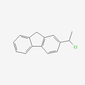 molecular formula C15H13Cl B8723720 2-(1-chloroethyl)-9H-fluorene CAS No. 42914-78-3