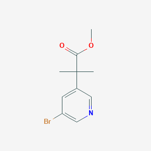 molecular formula C10H12BrNO2 B8723747 Methyl 2-(5-bromopyridin-3-yl)-2-methylpropanoate 