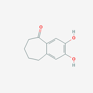 molecular formula C11H12O3 B8723762 2,3-Dihydroxy-6,7,8,9-tetrahydrobenzocyclohepten-5-one CAS No. 945-53-9