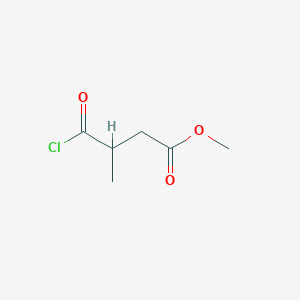 molecular formula C6H9ClO3 B8723782 Methyl 4-chloro-3-methyl-4-oxobutanoate CAS No. 82923-97-5